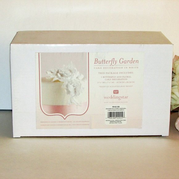 NEW Wedding Cake Topper BUTTERFLY GARDEN Bridal Decor Cottagecore - Picture 4 of 11